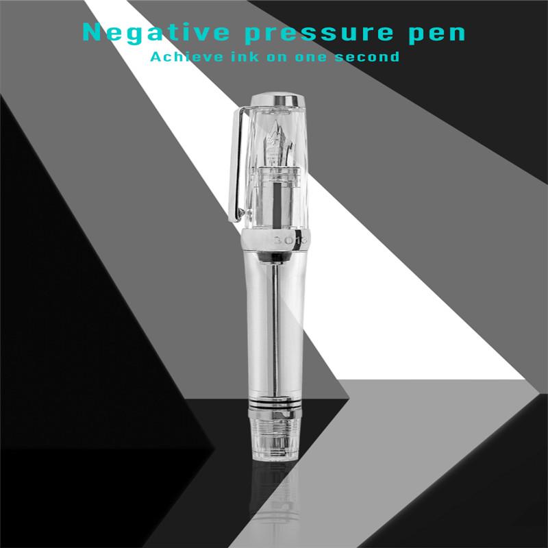 Wing Sung 3013 Вакуумная перьевая ручка из смолы, прозрачное качественное перо EF/F