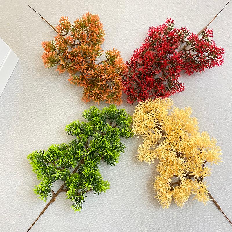 Пластиковый искусственный сосна кипарис растение бонсай настольный сад пластиковая ветка дерева