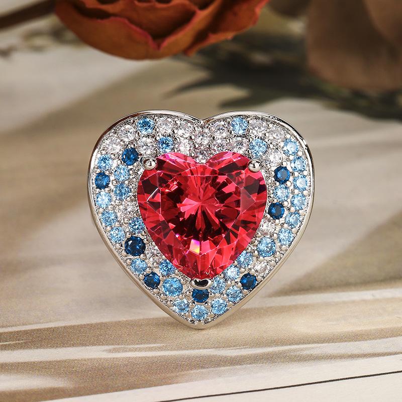 Набор украшений Орнаменты Сердце Океана Серьги Ожерелье Кольцо Женский Любовь Премиальный Чувство