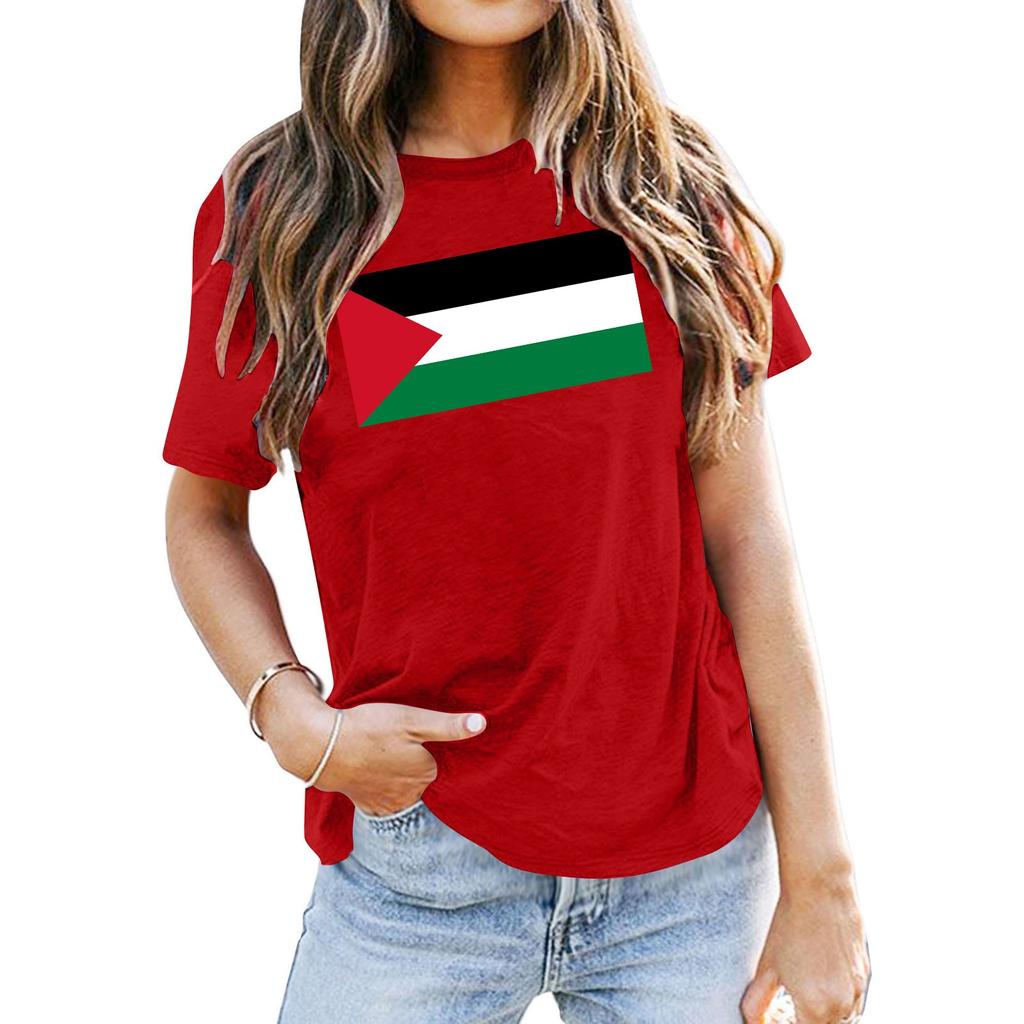 Бесплатная Палестина Футболка с принтом палестинского флага Верхняя часть израильско-палестинского конфликта