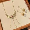 New Necklace Earring Accessories Versatile Ethnic Style Collarbone Chain Retro Pendant Chinese Bead Niche Female