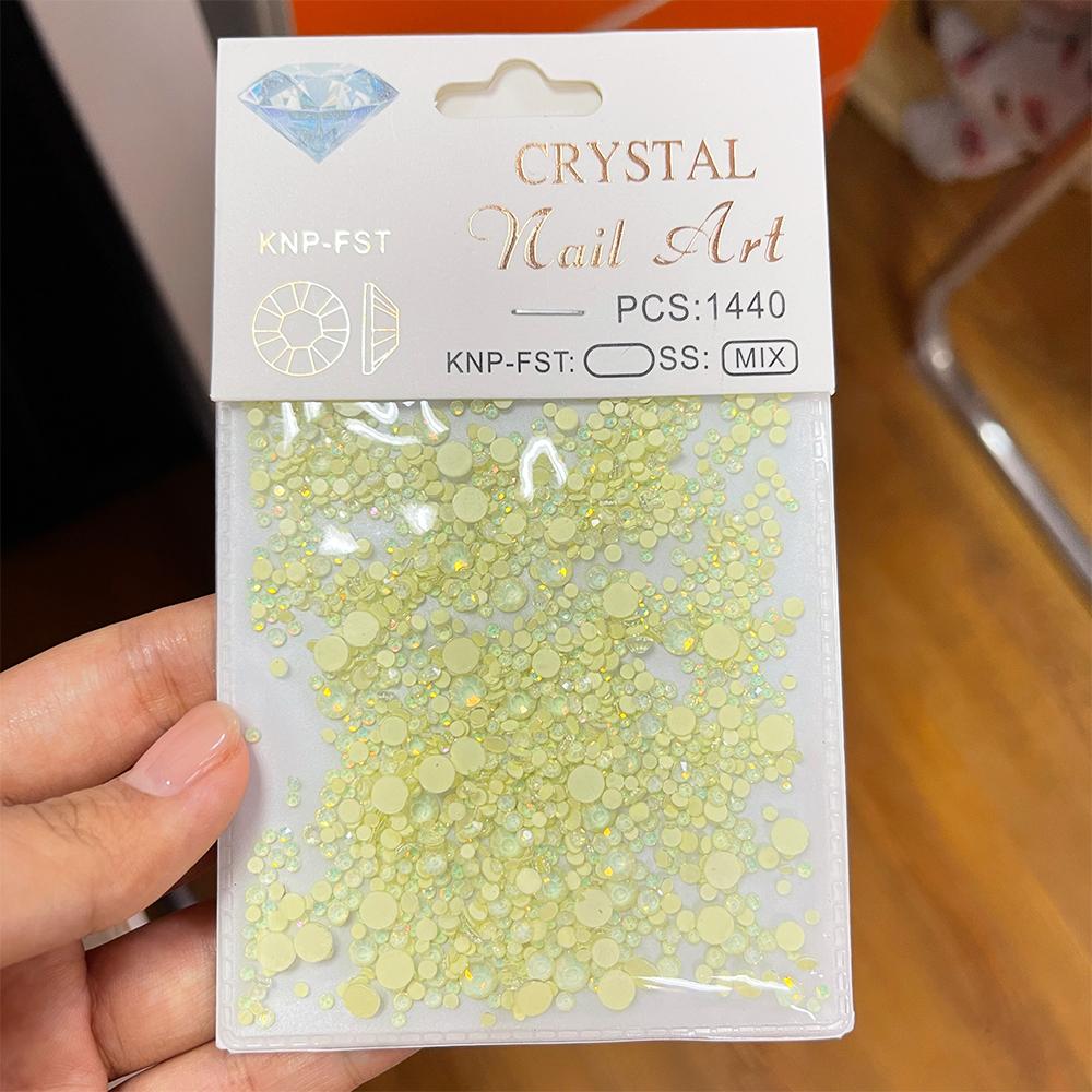 1440 шт. 3D красочные Русалочки круглые стеклянные бусины подвески для ногтей Аврора кристалл стразы украшения пузырьки драгоценные камни маникюрные аксессуары