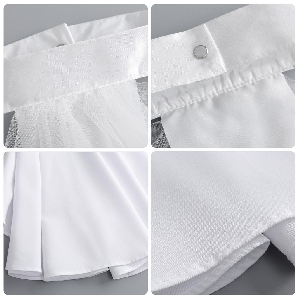 Elegant Victorian Costume Collar Ruffled Lace Jabot Neck Collar for Halloween Parties Cosplay Vampire Costume Collar