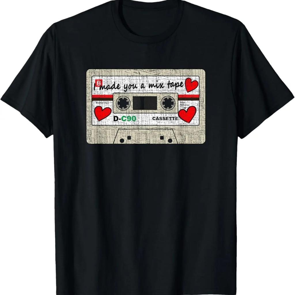 _I Made You A Mix Tape_ Cassette - Vintage 1980 T-Shirt
