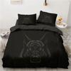 Black Animal Duvet Cover Set Tiger Print Bedding Set for Kids Teens Single Twin Double Queen King Size Polyester Quilt Cover