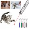 2-In-1 Cat Pet Toy Red Laser Light LED Pointer Pen White Flashlight Torch Interactive Training Laser Pointer Pen For Cat Dogs