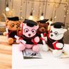 Новая Мягкая Милая 18/23 см Плюшевая Игрушка Медведь Доктор Очки Медведь Мультяшный Прекрасный Медведь Набитая Плюшевая Игрушка Детский Сад Высокое Качество Подарок