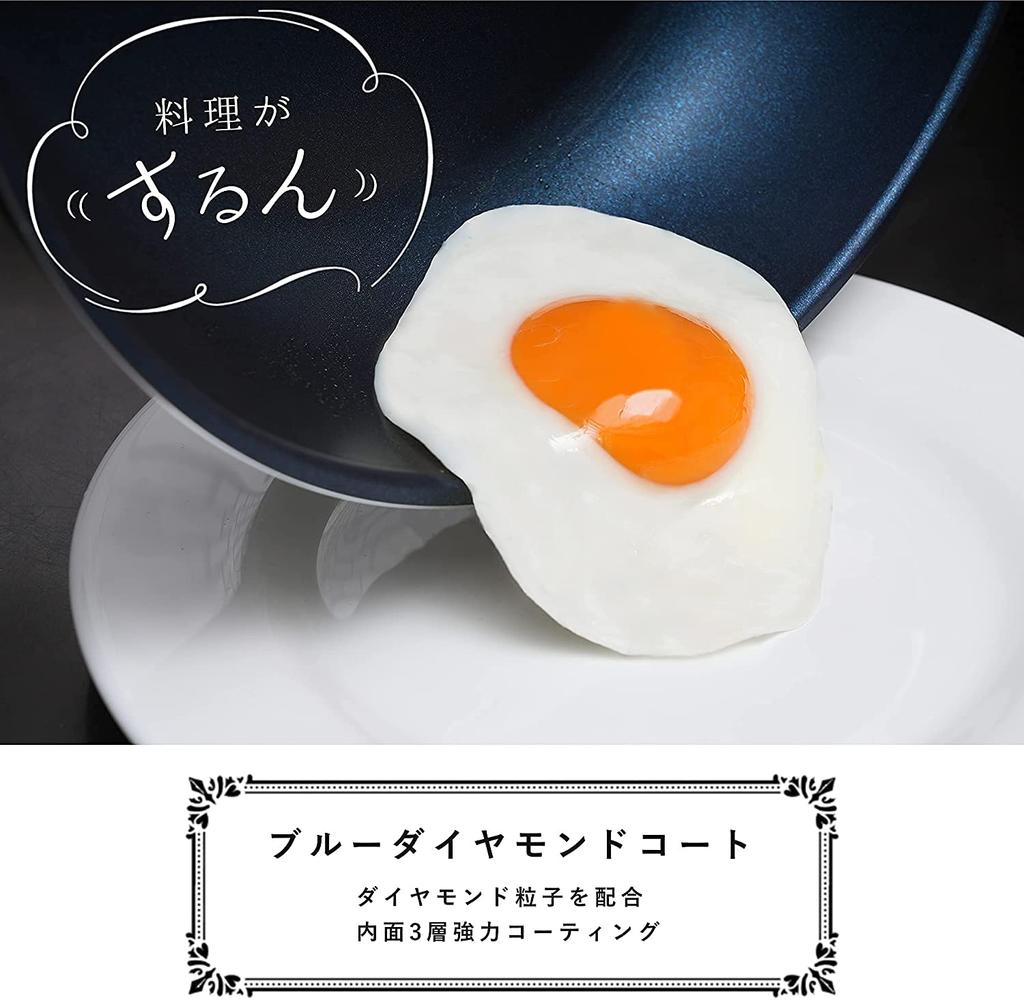 Набор из 3 предметов посуды Pearl Metal Stack Plus с синим алмазным покрытием IH B Red HB-5627