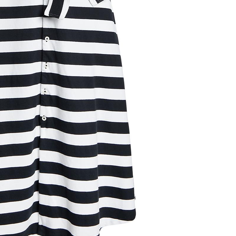 Polo Ralph Lauren SS24 Полосатое повседневное платье-миди А-силуэта с коротким рукавом Женские платья Многоцветный WMPODRSNFA20644-001