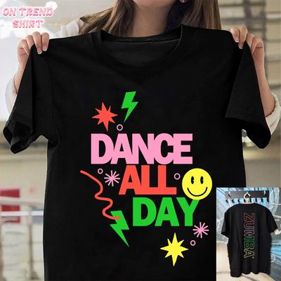 Футболка Zumba Drifit Rainbow Fitness с черным принтом, женские футболки Vogue, свободные хлопковые женские футболки, качество