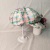 Retro old ripped plaid star octagonal hat women's spring and summer new beret cap plaid versatile