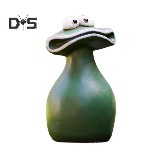 Фигурка лягушки с большим ртом, украшение из смолы, семейная лягушка, водонепроницаемая мультяшная садовая статуэтка лягушки для наружного внутреннего декора