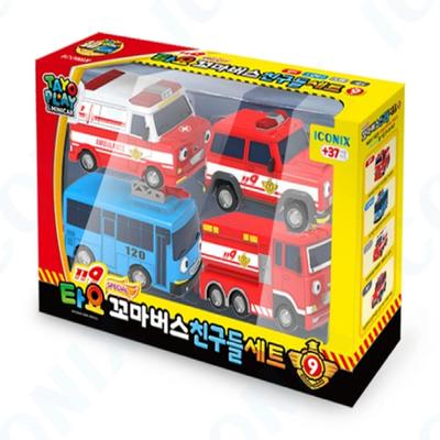 Tayo Little Bus Friends Special V.9 Мини-машинка Набор игрушек из 4 предметов Аварийная команда