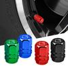 For Hello Kitty 4Pcs Car Accessories 3D Metal Hello Kitty logo Tire Valve Caps Wheel Dust Cover Decoration