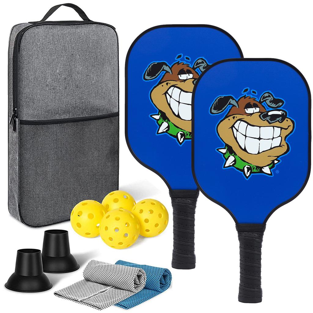 Пляжные ракетки Pickleball-Shot с мультяшными животными для спорта на открытом воздухе, набор мячей с присоской из стекловолокна с 40 отверстиями Pickleball
