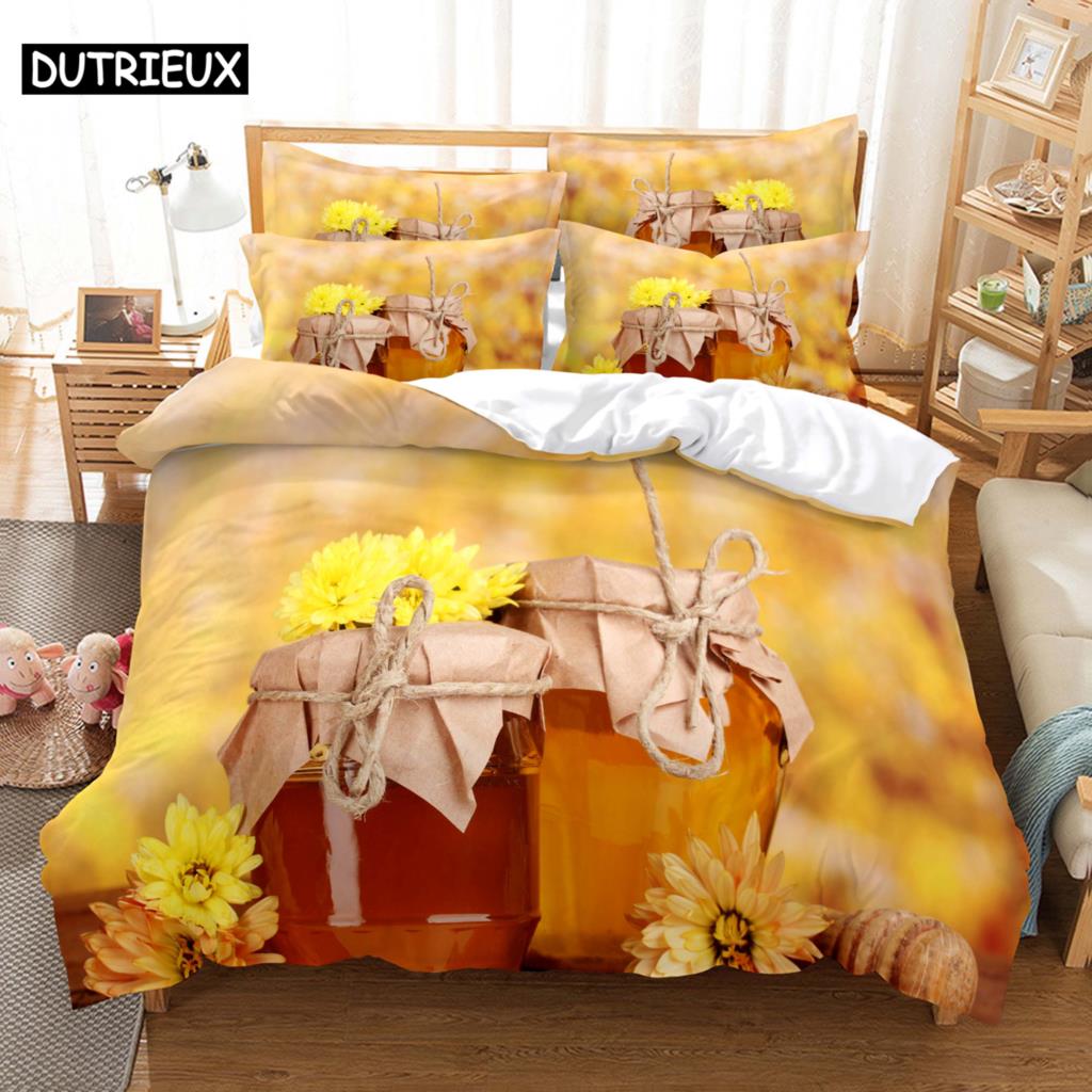 3D HD Flower Quilt Cover Pillow Case Rose Sunflower bed Set Linen Duvet Tulip King Queen Twin Single Double 3PCS 2PCS Textile