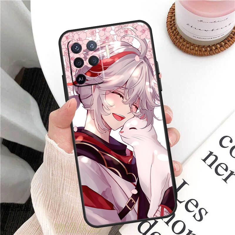 Genshin Impact Kaedehara Kazuha Case For Oppo A18 A74 A57 A17 A77 A38 A58 A78 A98 A54 A94 A80 A60 A40 A96 A76 A16 A15 A5 Pro