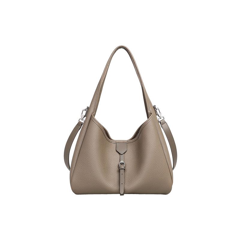 Women's and women's bags, leather one-shoulder armpit bags, large-capacity messenger portable vegetable basket bags.