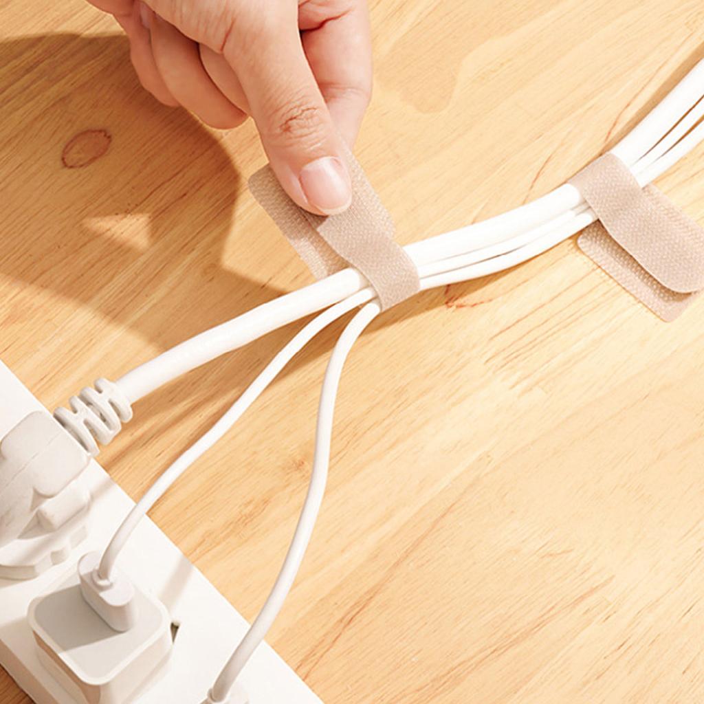 Adjustable Wire Straps Multipurpose Cord Holders Self Sticking Solution Self Adhesive Cable Straps for Organized Desks
