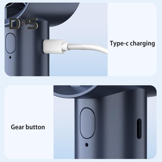 Ручной вентилятор с цифровым дисплеем на базе, 100-скоростной регулятор, мощный воздушный поток, низкий уровень шума, перезаряжаемый портативный персональный охлаждающий вентилятор