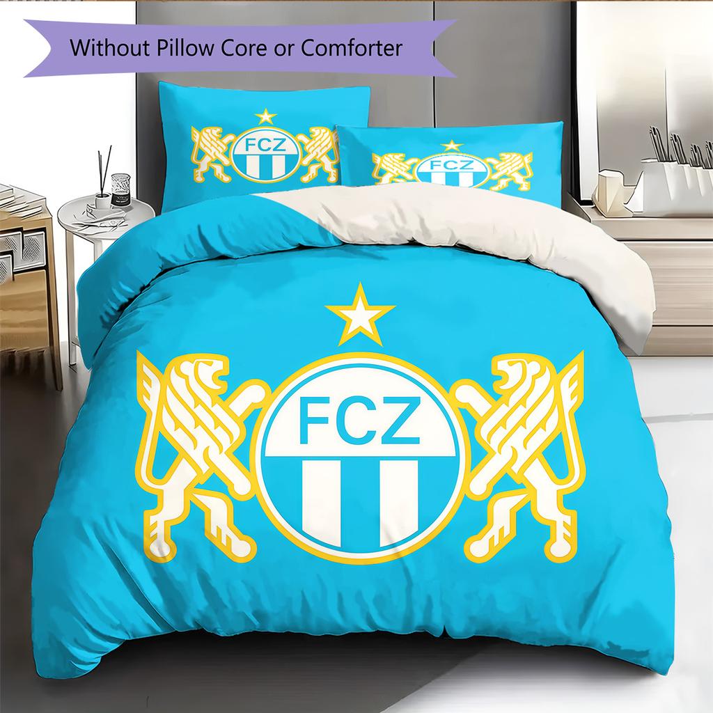 FC Luzern RugPattern Bedding Quilt Set Quilt Cover Pillowcase Home Decoration Birthday Gift (1 * duvet cover + 2 * pillowcase, without core)