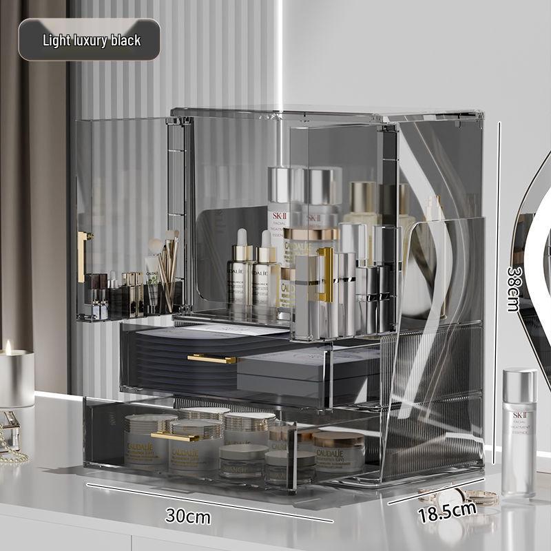 Шикарный прозрачный органайзер для косметики - Пыленепроницаемое хранение средств по уходу за кожей, помады и макияжа