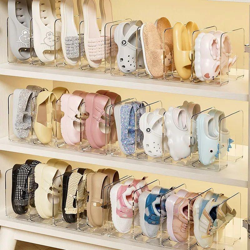 1 шт. Компактный вертикальный органайзер для обуви - Многоярусный, Легко собирается, Компактное хранение для домашнего шкафа в прихожей