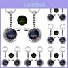 Stunning Zodiac Starry Night Keychain With Luminous Time Gem Moon Pendant