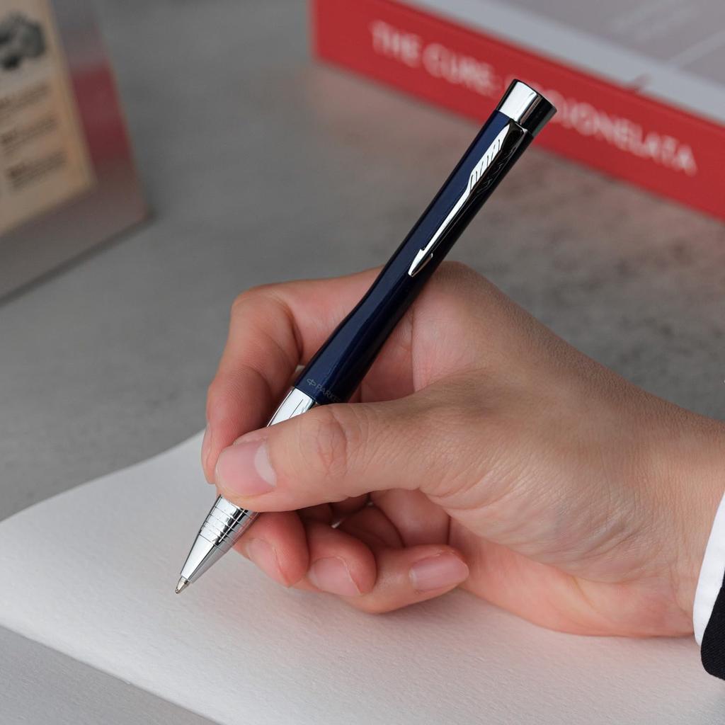PARKER Urban Premium Navy Blue Sizzle CT Ballpoint Medium Gift Officially Product Number 2194679 Pen, Nib, Oil-Based, Boxed, Imported,
