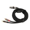XLR Female to Dual 2 RCA Male Cable 3 Pin Шумоизолирующие позолоченные штекеры XLR to Double RCA Y