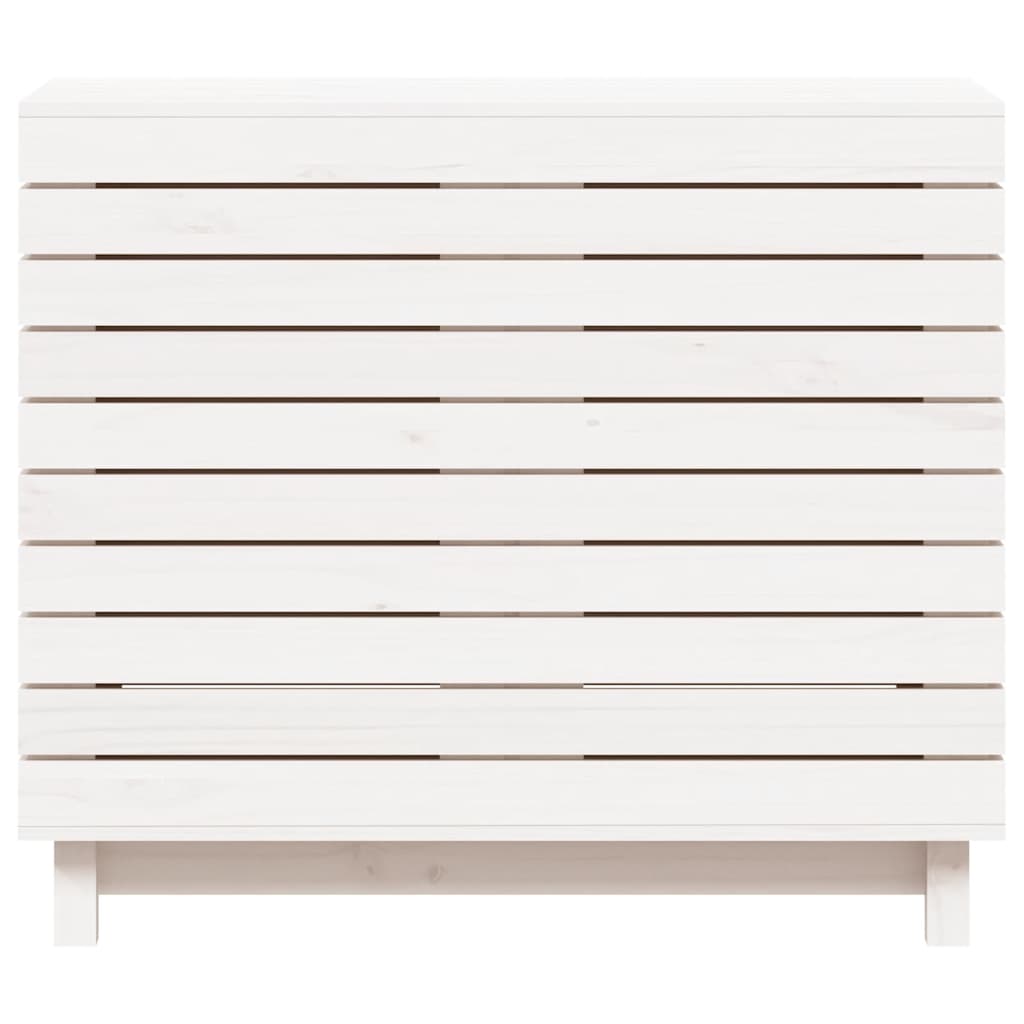 Vidaxl Kosz Na Pranie, Biały, 88,5X44X76 Cm, Lite Drewno Sosnowe