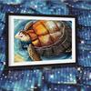 5D DIY Diamond Painting"Sea Turtles King"Embroidery Rhinestones Mosaic Wall Home Decor Turtle Animal