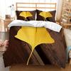 Duvet Cover Sets Ginkgo Leaves Pattern Nature Botanical Leaf Aesthetic Bedding Sets With 2 Pillow Shams Queen King Size No Quilt