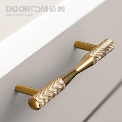 Dooroom Латунные мебельные ручки Черное золото Изысканные рифленые ручки Шкаф Гардероб Комод Обувная коробка Ящик Шкафные ручки