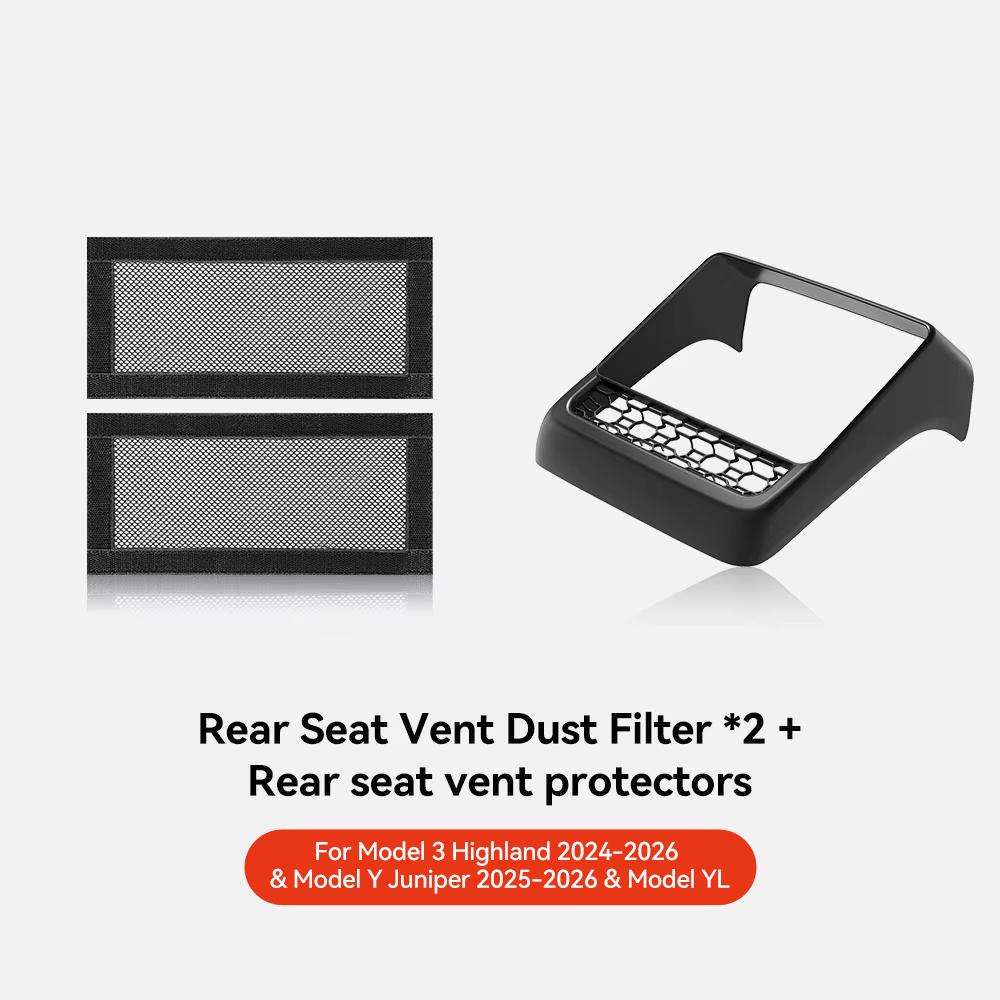 YZ For Tesla Model 3 Y Highland Juniper 2025 Under Seat Rear Air Vent Protect Cover Anti-block Backseat Outlet Grille Protection