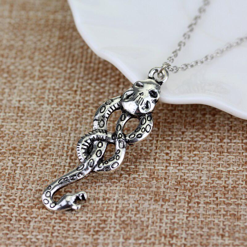 Nagini Slytherin Necklaces Snake Necklaces Vintage Silvery Dark Mark For Women Men