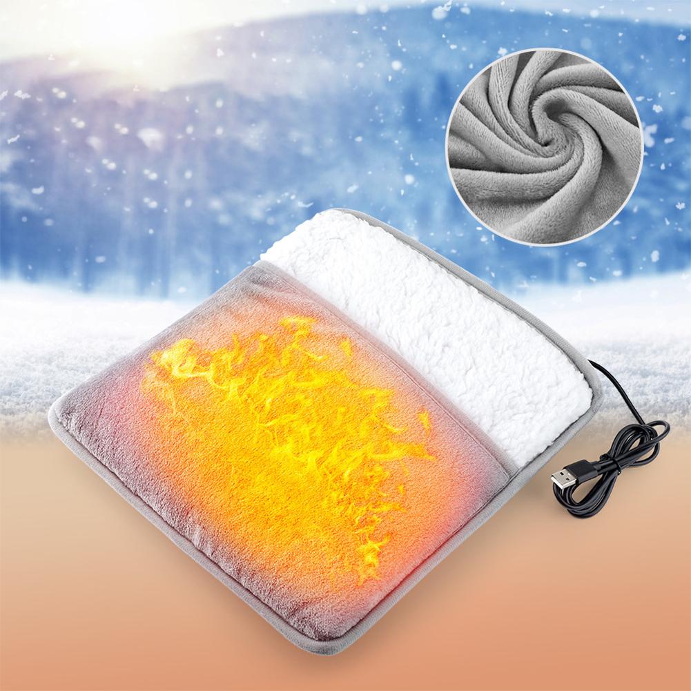 Portable Electric Foot Warmer USB Heating Pad Soft Thermal Foot Muff Perfect for Home Office and Travel Comfort
