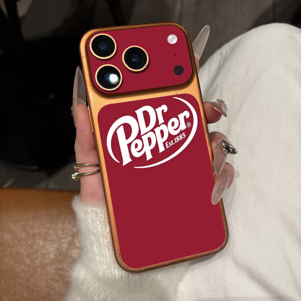 Бренд газированных напитков Dr Pepper Наклейка-обертка Для IPhone17 Pro/17pro Max Наклейка на телефон Кожаная пленка-защита задней панели Полное покрытие