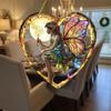 Fairy Angel Colorful Art Flower Suncatcher Stained Window Hanging Round Acrylic Pendant For Home Garden Yard Wall Ornament Decor