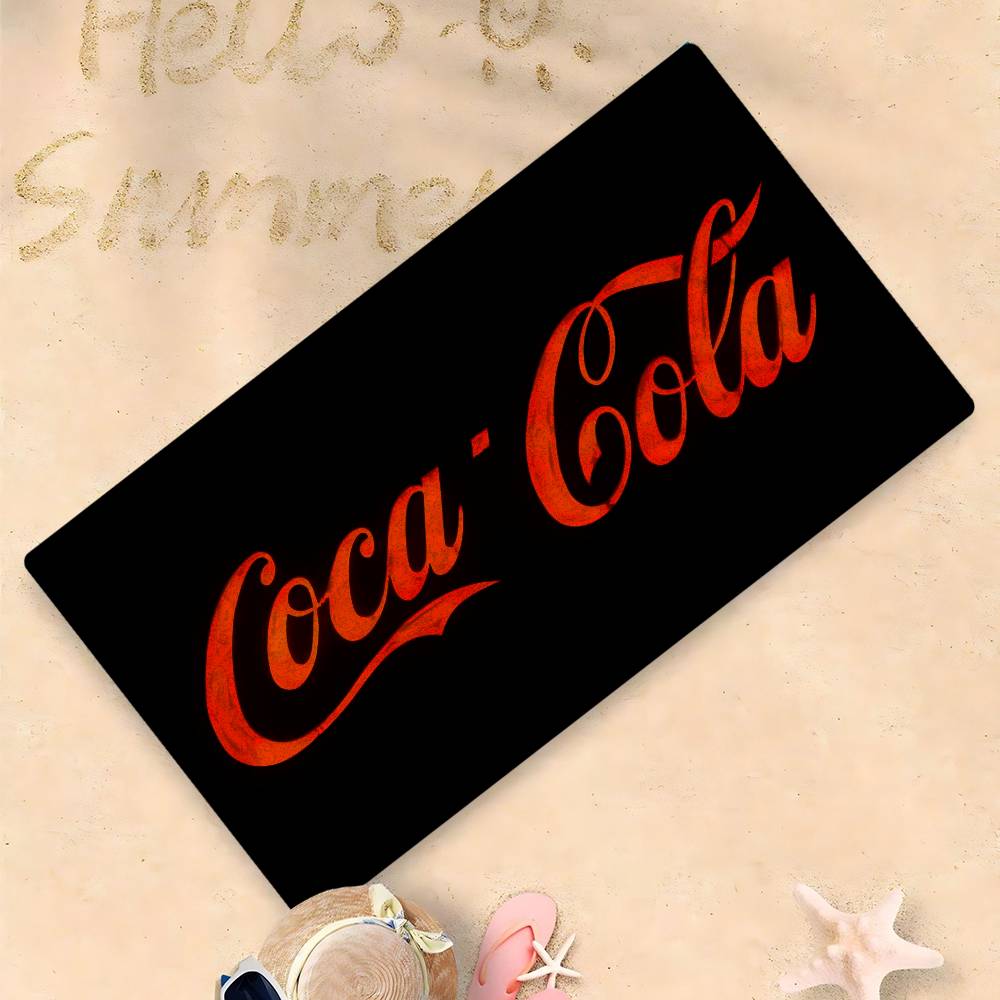 C-Coca Логотип C-Cola Микрофибра Печатное Пляжное Полотенце Альпинизм Йога Пляж Плавание Бег Впитывающее Мягкое Полотенце