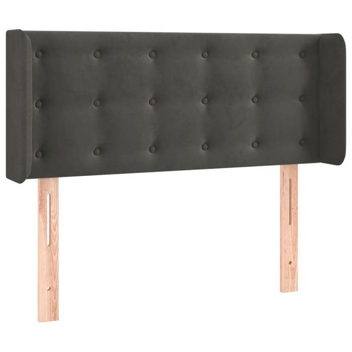 Maison Exclusive - Tête de lit avec oreilles Gris foncé 103x16x78/88 cm Velours
