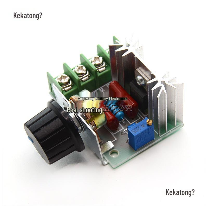 2000W Thyristor AC Voltage Regulator & Motor Speed Controller with 220V Knob and Temp Control