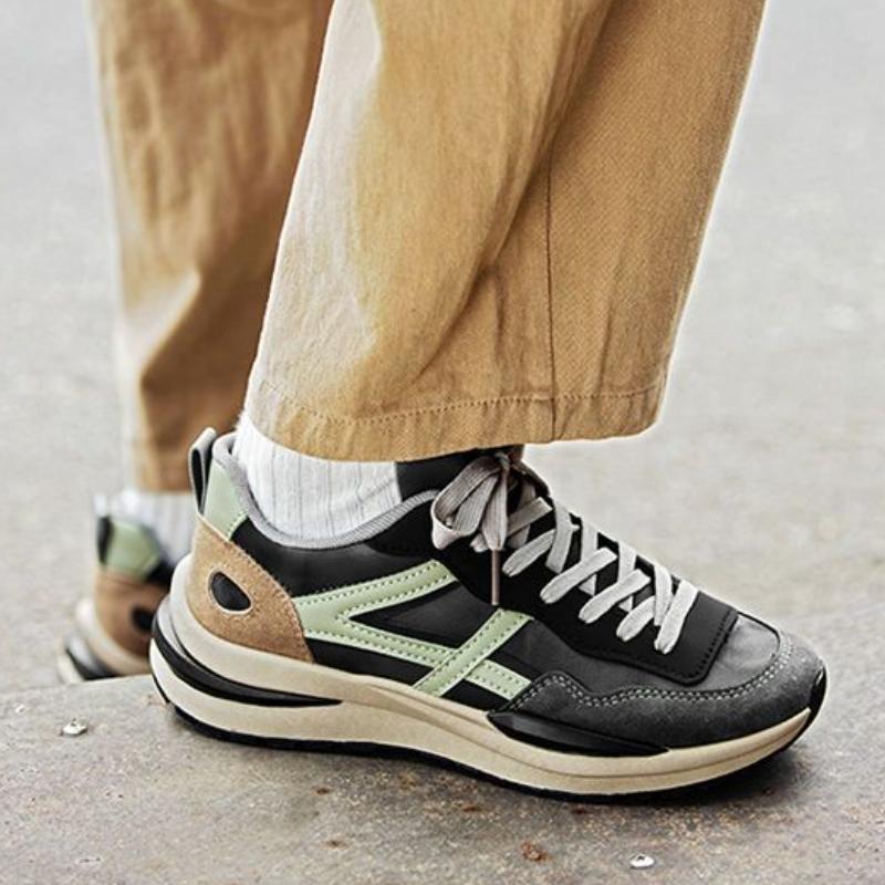 Trendy Peplum Casual Sports High Grade Men's Board Shoes Breathable Comfortable Non-slip Running Fitness Shock Absorbing Wear-resistant Sports Shoes