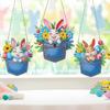Easter Handmade Diamond Painting Hanging Pendant 5D DIY Diamond Painting Dots Pendant Rhinestone Diamond Art Pendants for Arts