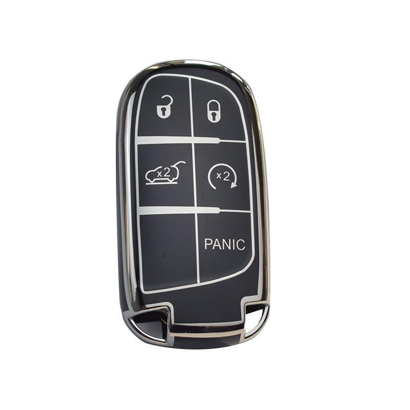 Чехол для ключей из ТПУ с 5 кнопками для Jeep Renegade Grand Cherokee для Dodge Ram Charger 1500 Challenger Chrysler 300C Journey