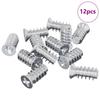 Screw 12 pcs Silver M6 x 12 mm Iron