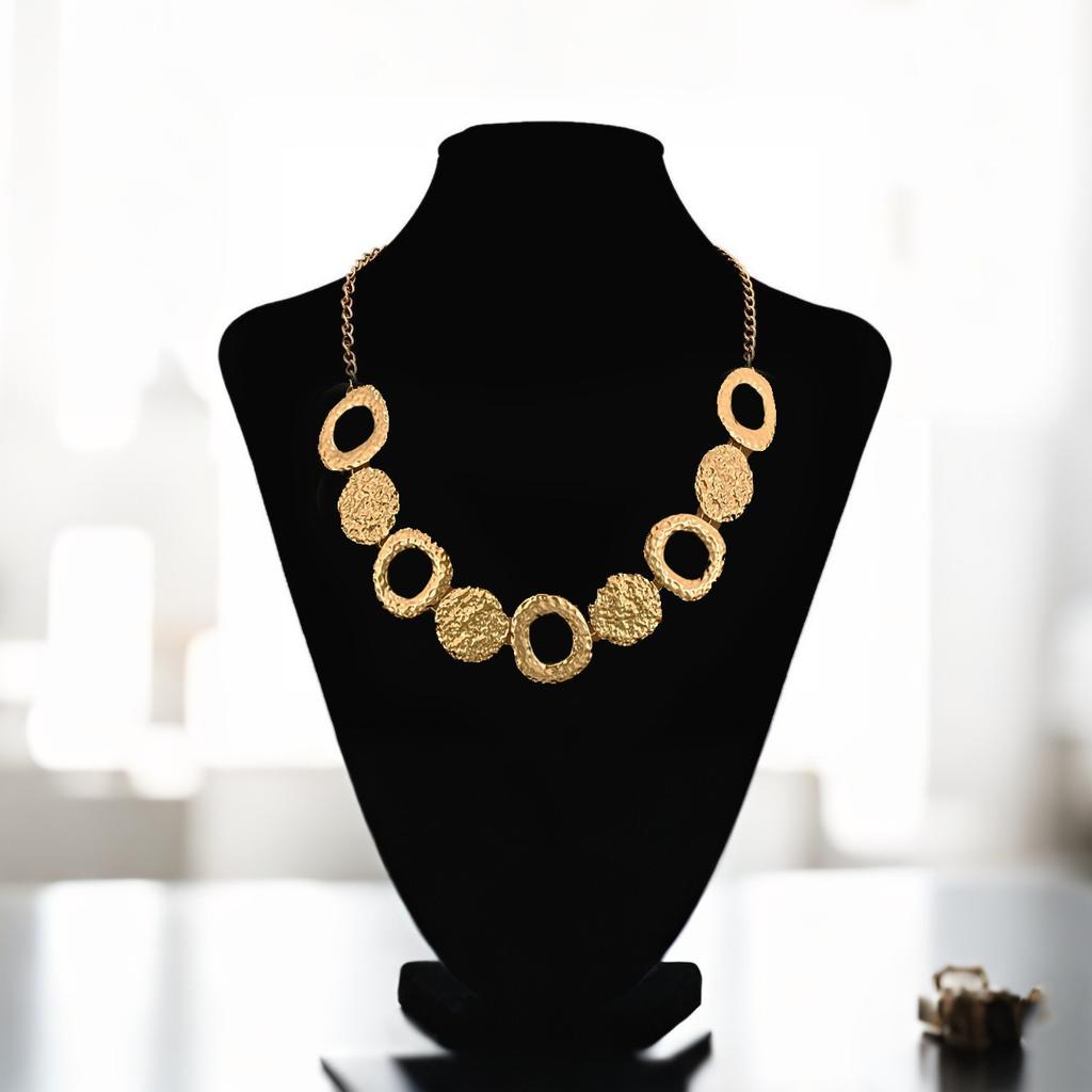Персонализированное Преувеличенное Ожерелье, Модные Аксессуары из Сплава с Концентрическими Кольцами