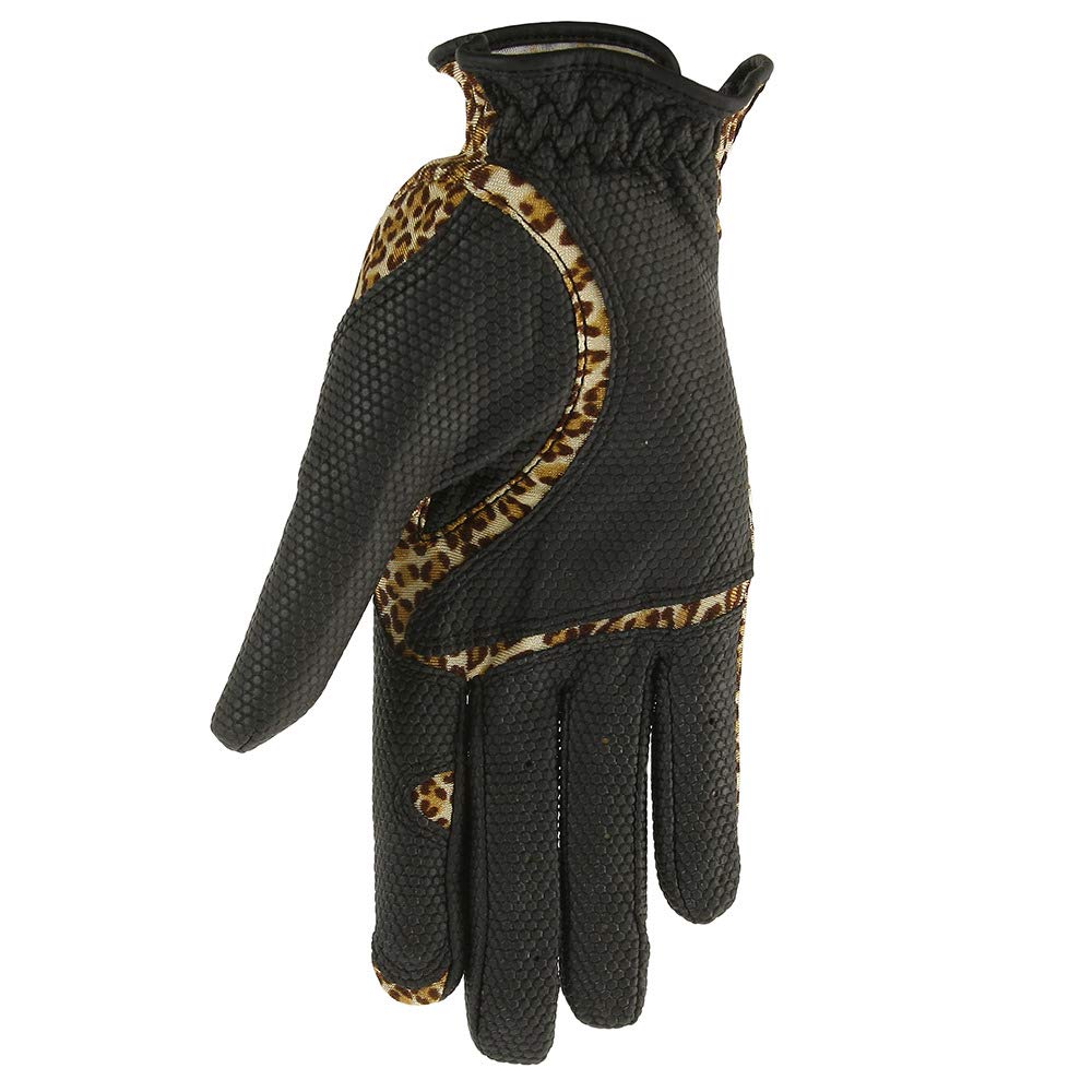 MIC 39 GOLF FIT39 Size Small Gloves, Unisex, MGF-220N, Right-Handed (Left-Handed), Leopard/Black,