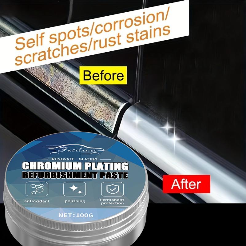 NEW Automotive chrome parts repair polishing paste, suitable for door handles and window strips, car grille maintenance products