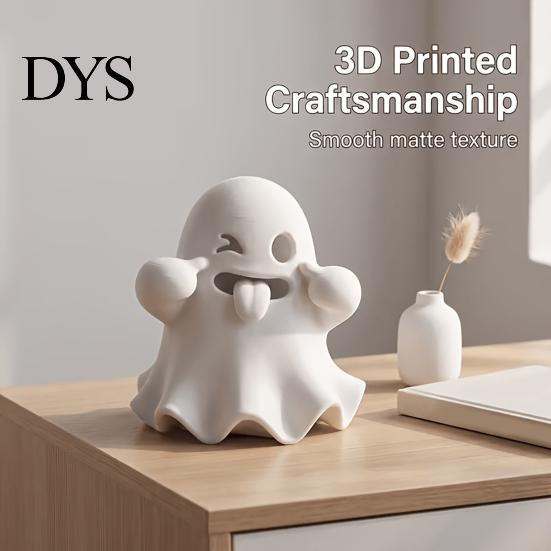 3D-печатные PLA-призраки 2 шт. Хэллоуинские забавные фигурки, Новинка, Язык, Жуткий декор для полки дома, Статуэтка, Маленькое настольное украшение, Кофейный столик, Камин,